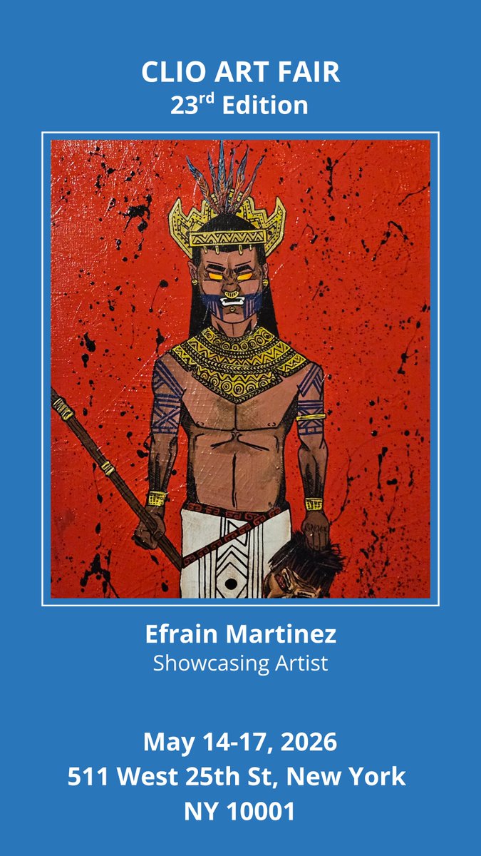 ⭐️ Clio Art Fair May 2026 Editions’ Showcasing Artists! 
🎨 Efrain Martinez
#clioartfair #clioartfair2026 #clioartfairmay2026 #makeartworldwide #showcaseinny #independentartist #besogoodtheycantignoreyou #makearteveryday