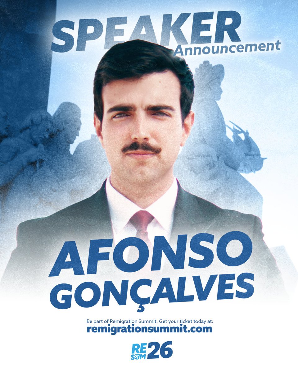 🇵🇹 Afonso Goncalves <a href="/AfonsoJFG/">Afonso Gonçalves</a> has awakened the spirit of the Reconquistadores in Portugal and inspired millions around the world with his bravery. 

In May, he will speak at the already legendary RESUM26.

👉 Get your Tickets now!