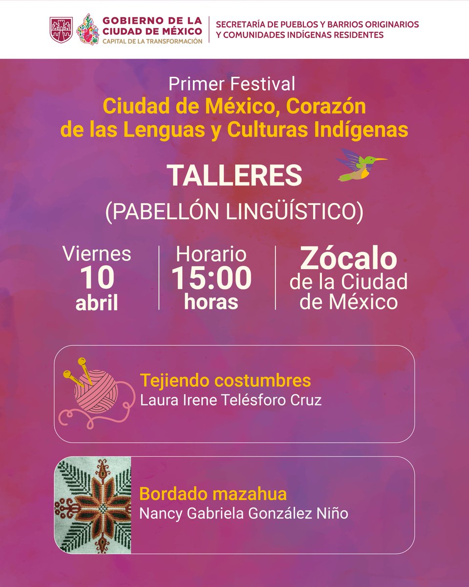 SEPI CDMX / Pueblos-Barrios-Comunidades Indígenas tweet media