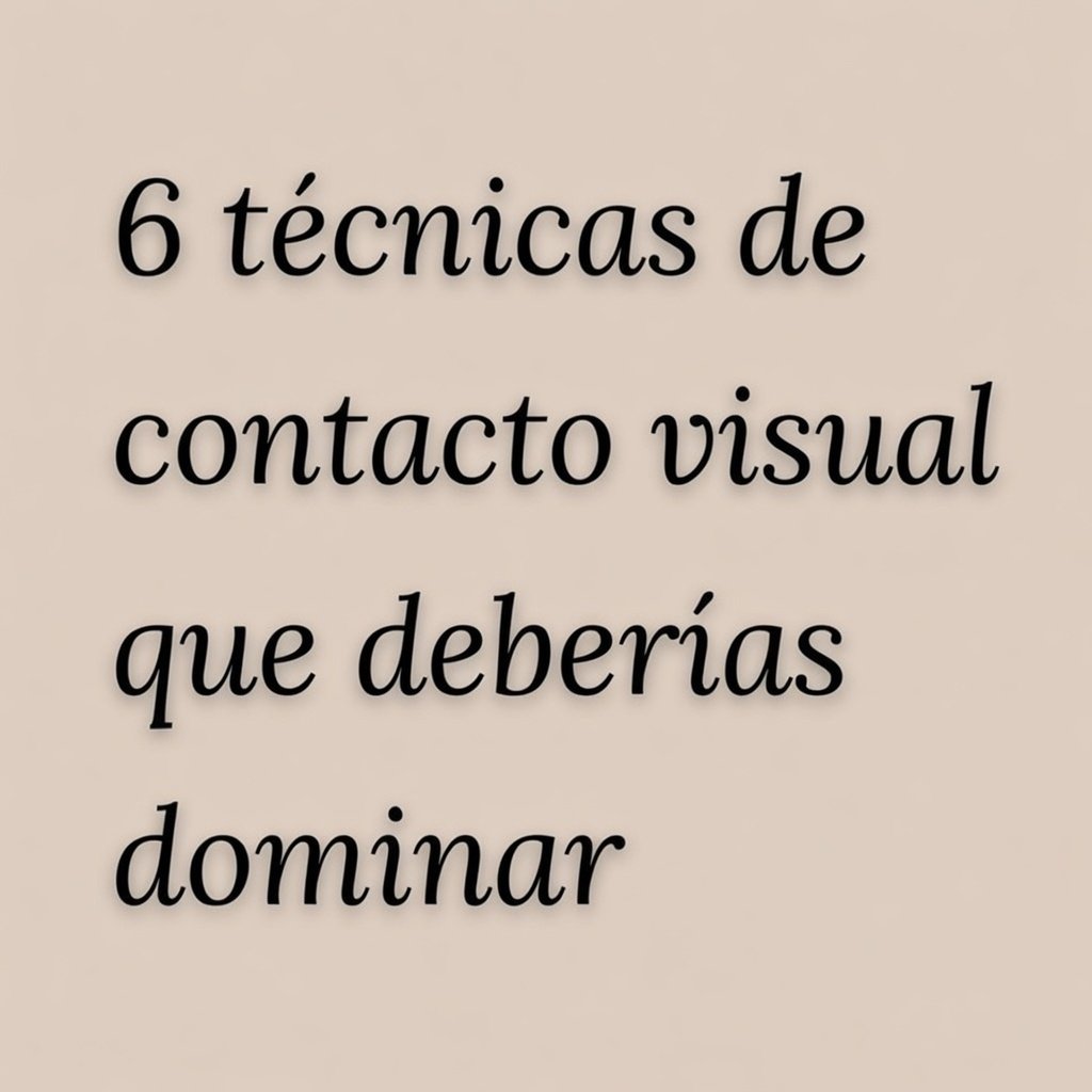 6 TÉCNICAS DE CONTACTO VISUAL QUE DEBERÍAS DOMINAR

// HILO //