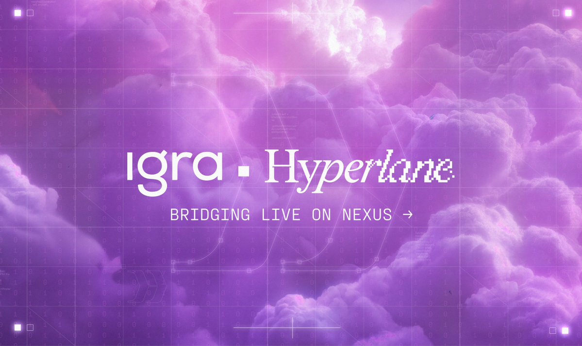 hyperlane's tweet image. Hyperlane is LIVE on @Igra_Labs.

You can now bridge USDC, iKAS, cbBTC, and wstETH from 7 chains to Igra Network.

Explore &amp;gt;&amp;gt; nexus.hyperlane.xyz
