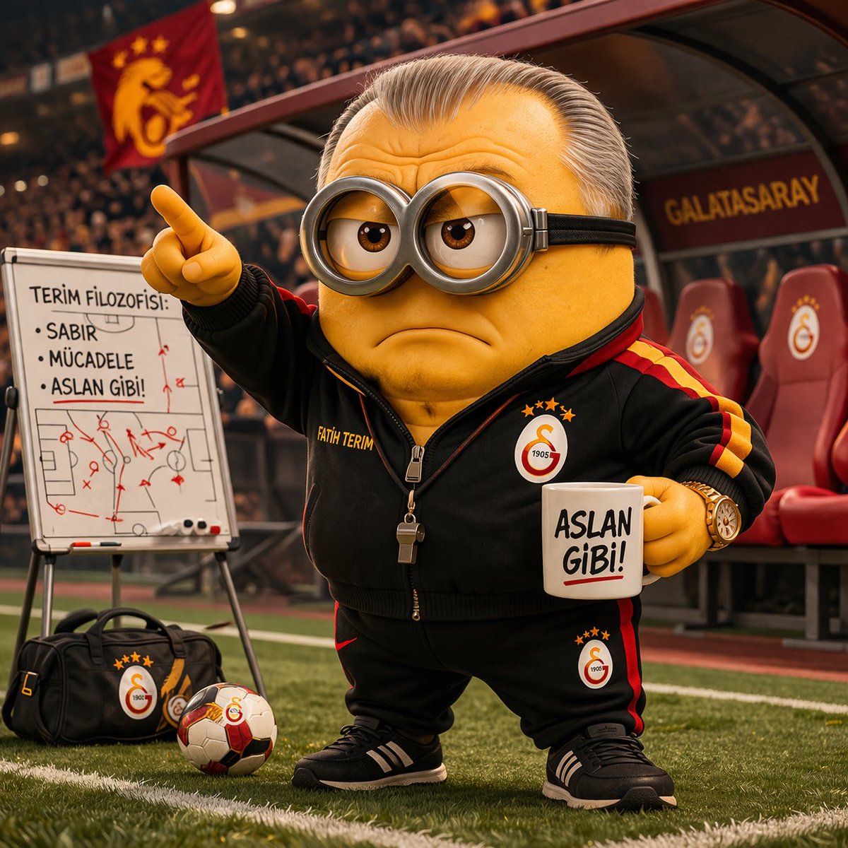 tucciay's tweet photo. @bosunatiklama Bu da benden gelsin Fatih Terim #teriminions #fatihterim #galatasaray https://t.co/9rL7kAcMT1
