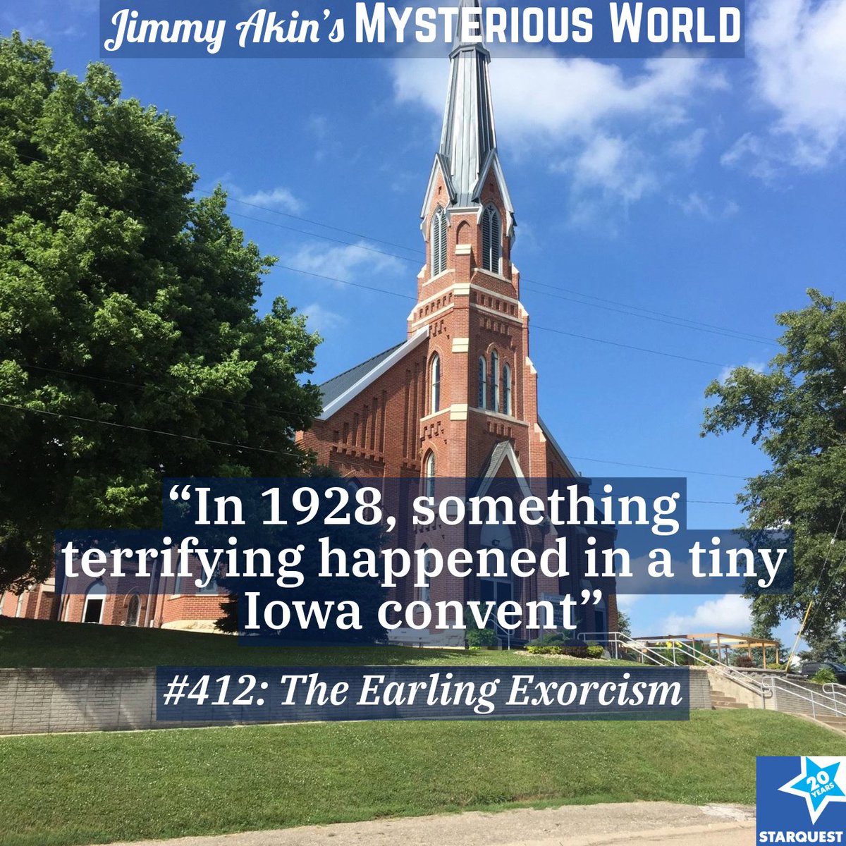 mys_world's tweet photo. In 1928, a Capuchin friar began exorcising a woman in a tiny Iowa convent. The screams were so loud neighbors came running. The events that followed lasted weeks. #JimmyAkinsMysteriousWorld #Exorcism
With @jimmyakin3000 and @bettnet.
Discussion in replies. https://t.co/IrsdIf1OwZ