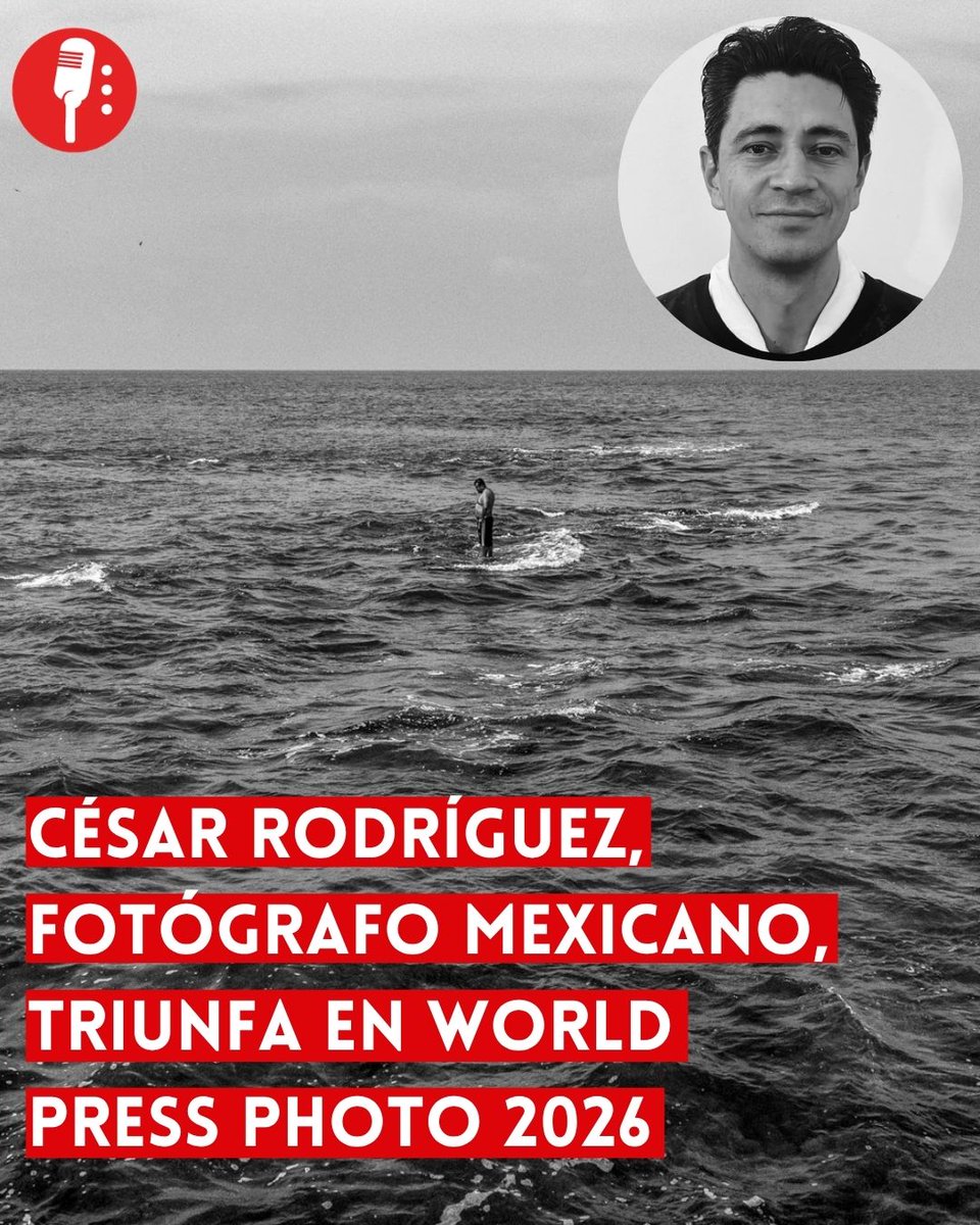 ReporterosMX_'s tweet photo. ⭕ OJO | EL FOTÓGRAFO MEXICANO CÉSAR RODRÍGUEZ TRIUNFA EN WORLD PRESS PHOTO 2026

El fotógrafo mexicano César Rodríguez fue reconocido en el World Press Photo 2026 por su obra “México, un clima cambiante”, que documenta el impacto del cambio climático en Tabasco y con la que ganó la categoría de Proyectos a largo plazo para Norteamérica y Centroamérica.
https://t.co/YGi4KpwsKj