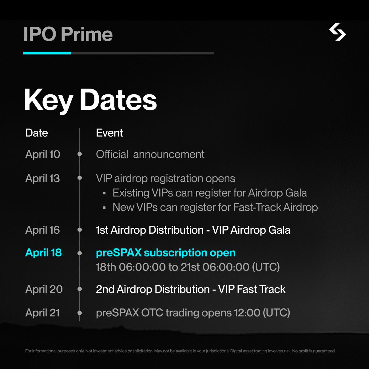 Bitget just dropped something big introducing IPO Prime, your gateway to early access on tokenized pre-IPO assets!

🔥 First up: PreSPAX launching soon with <a href="/joinrepublic/">Republic</a>

💎 How to get in:
• VIPs: Exclusive airdrop (Apr 13–19)
• Everyone: Public sale (Apr 18–21)

Don’t miss