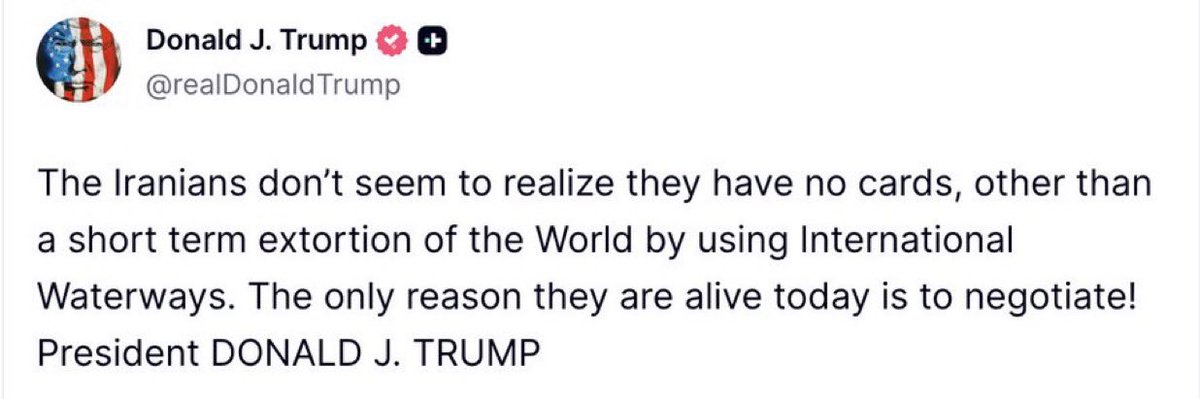 ترامب: إيران لا تملك أوراقًا سوى ابتزاز العالم عبر الممرات المائية ووجودها قائم على التفاوض