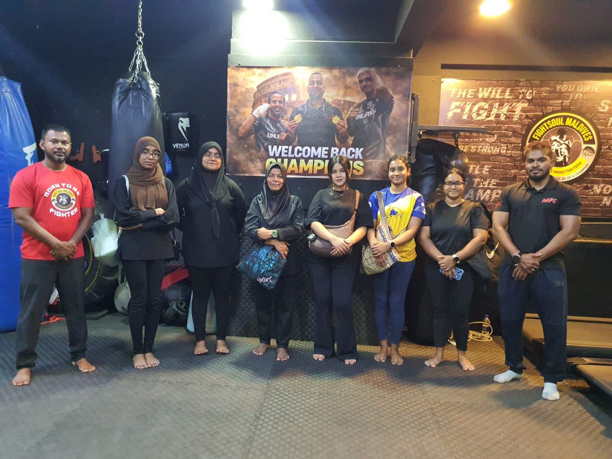 Bc_Maldives's tweet photo. The 2nd batch of the Self Defense Training Program for women, organized in collaboration with Fight Soul Maldives, has officially commenced. The program will run for 5 days, empowering participants with essential self-defense skills. https://t.co/hllRarA126