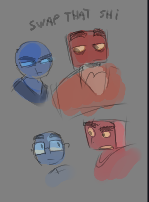 really rough little doodle of this two