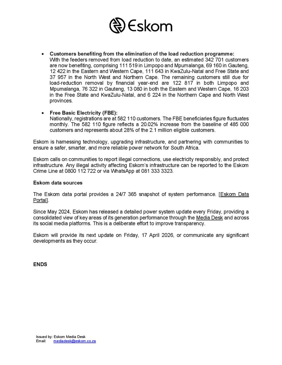 Eskom Hld SOC Ltd tweet media