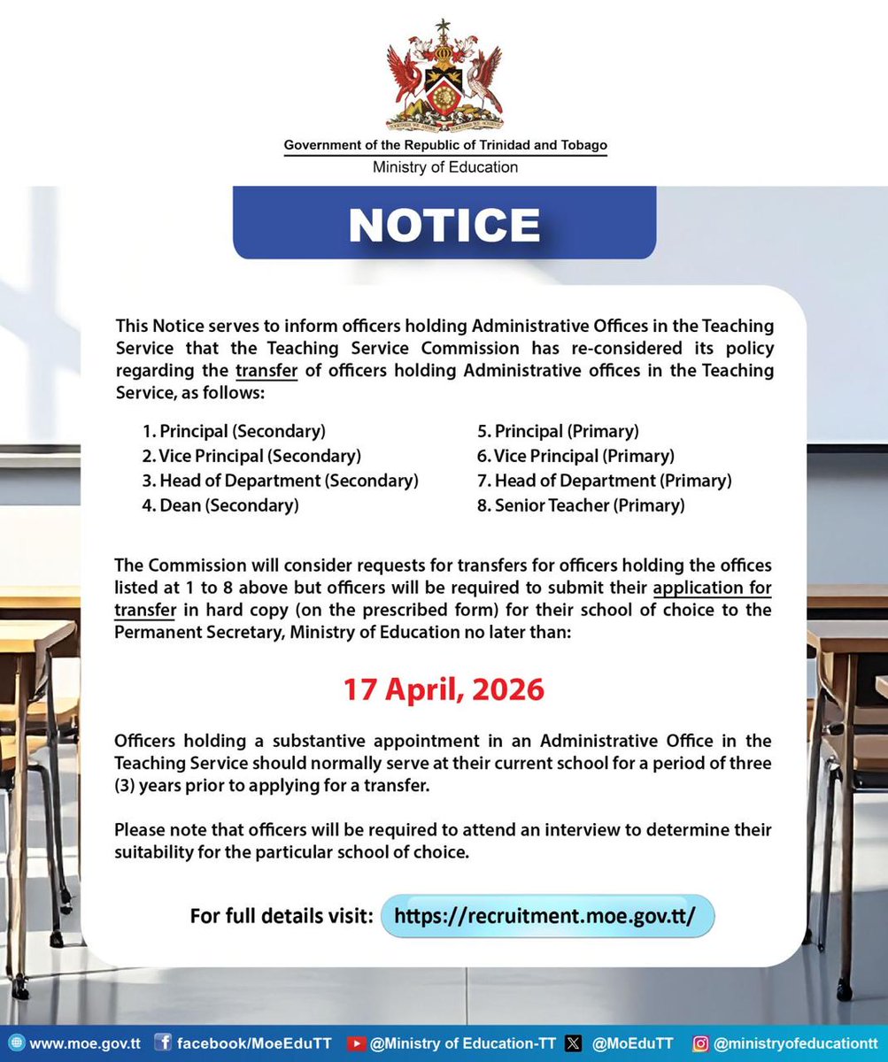 Ministry of Education | Trinidad and Tobago tweet media