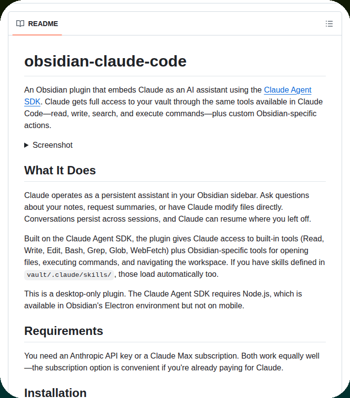 tom_doerr's tweet image. Embeds Claude agent in Obsidian

github.com/Roasbeef/obsid…