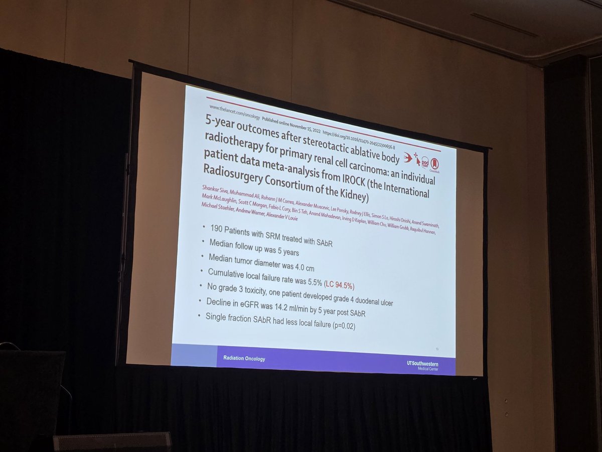 QianJanieQin's tweet photo. Kicking of #ChrisWood26 with #kidney session, where Dr. @Raquib_Hannan discusses emerging #ablation technologies for RCC- #SABR is effective, particularly with advancement in technology. #Locally #directed options should be considered for the right patient population https://t.co/4vJN93bOzc