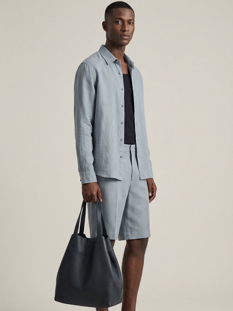 RefabricAI's tweet photo. Clean lines. Quiet confidence. Sharpened through detail. This season, menswear leans into restraint, where texture replaces noise and precision defines the silhouette. Texture does the talking. Precision does the rest ⭐

#refabric #refabricai #fashionai #aidesign https://t.co/BR8hIK7G0K