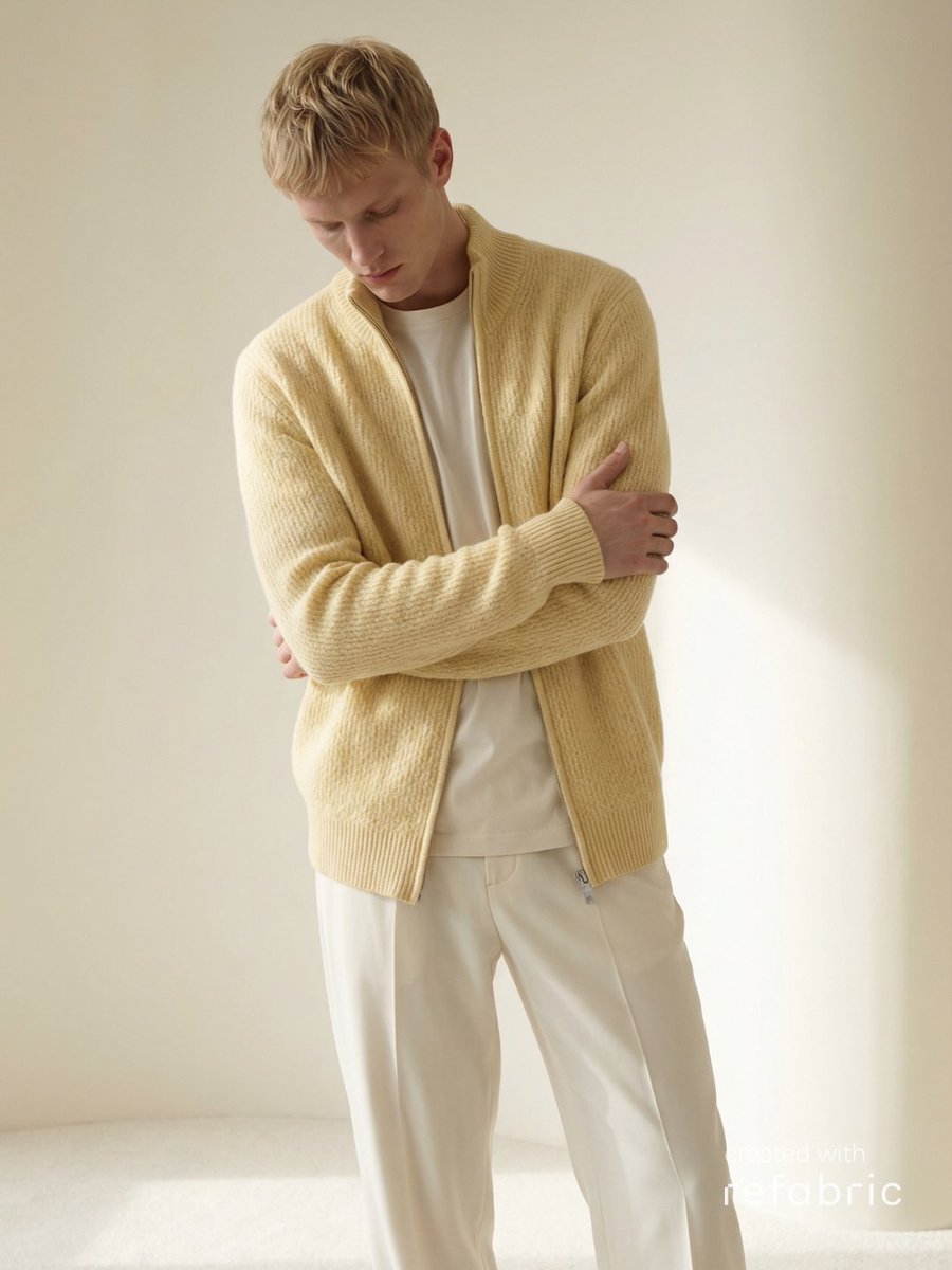 RefabricAI's tweet photo. Clean lines. Quiet confidence. Sharpened through detail. This season, menswear leans into restraint, where texture replaces noise and precision defines the silhouette. Texture does the talking. Precision does the rest ⭐

#refabric #refabricai #fashionai #aidesign https://t.co/BR8hIK7G0K