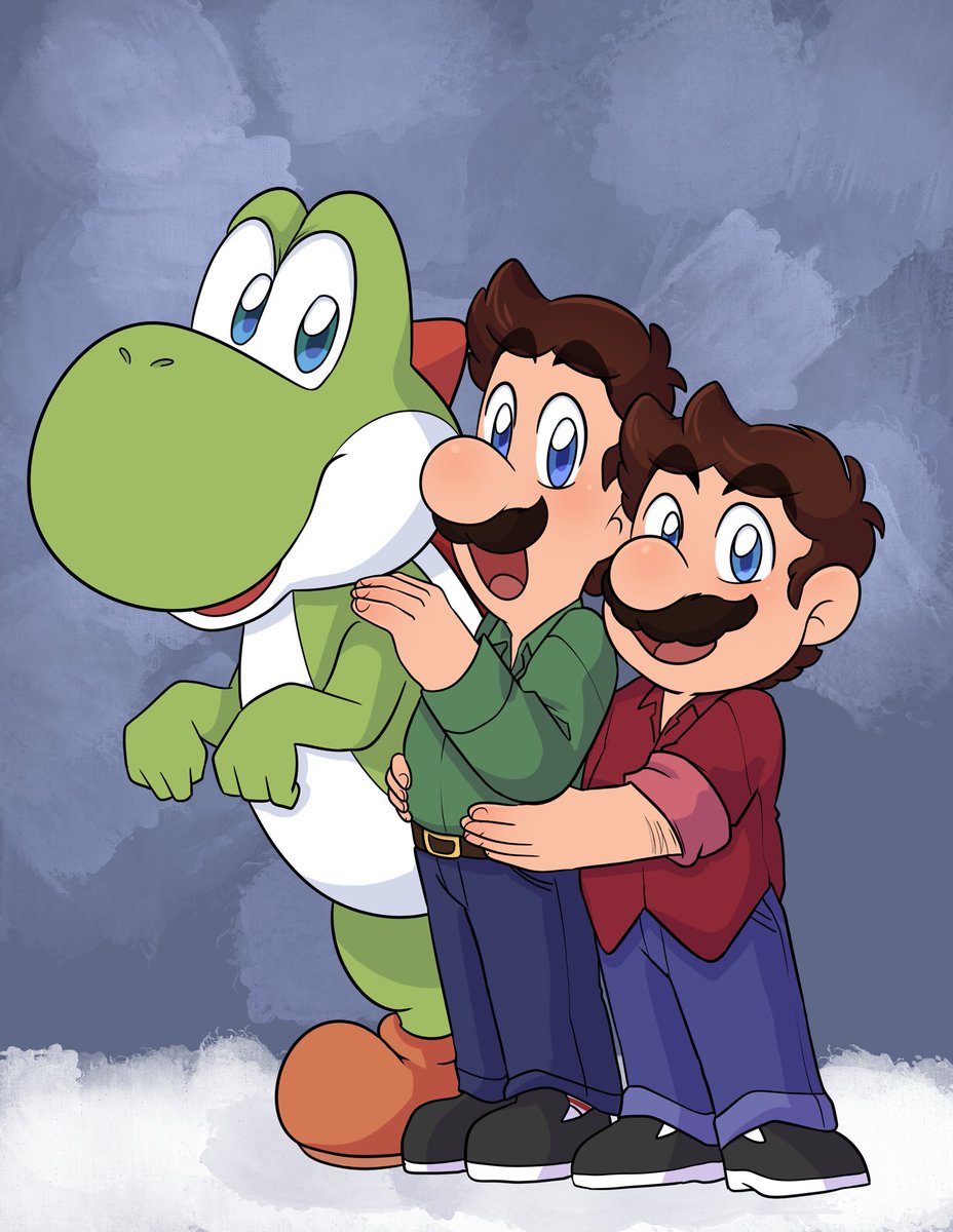 caroliner_draws's tweet image. Happy #nationalsiblingsday from the 3 Mario brothers!

#nintendo #mario #luigi #yoshi