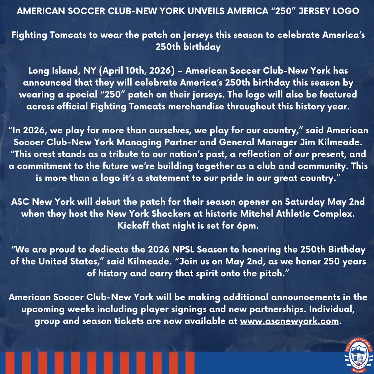 American Soccer Club New York tweet media