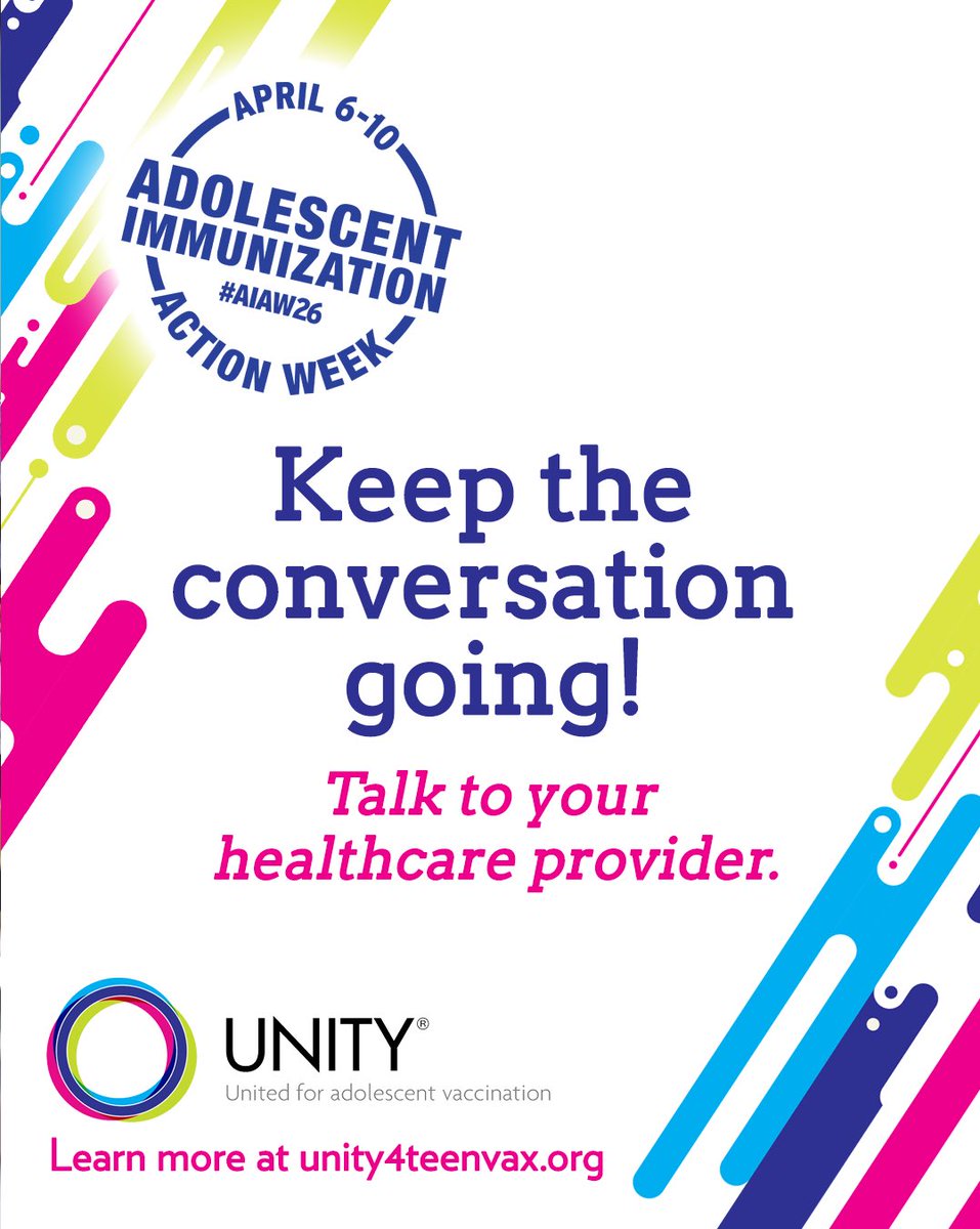 HPVAlliance's tweet photo. #AIAW26 may be ending, but the work to support adolescent immunization continues. 

Let's protect a healthier future for adolescents to thrive &amp; keep doing the things they love. 
Explore a recap of the week at https://t.co/Bojg7VVjys 
#Vaccines #PublicHealth (1/2) https://t.co/Wgit4UICdz