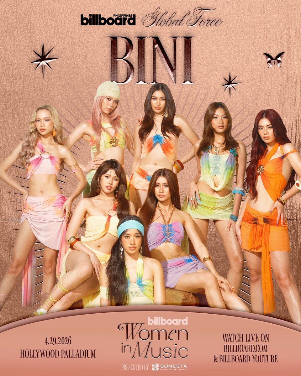 BINI will be honored with the ‘Global Force Award’ at this year’s Billboard Women in Music.