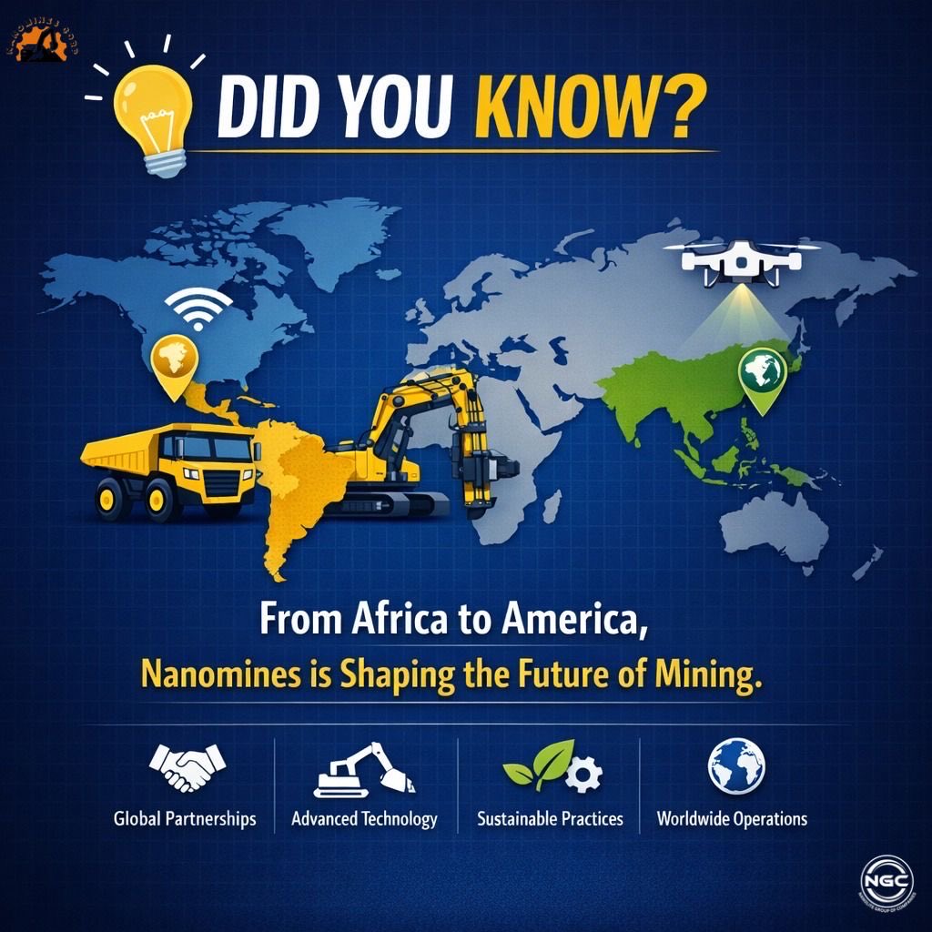 Nanolitegroup's tweet image. From Africa to America, Nanomines is shaping the future of mining through global partnerships, advanced technology, and sustainable practices. Innovation with worldwide impact.
#Nanomines #FutureOfMining #GlobalPartnerships #AdvancedTechnology #SustainableMining