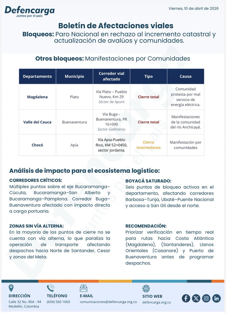 Defencarga | Agremiación de Logística y Transporte tweet media