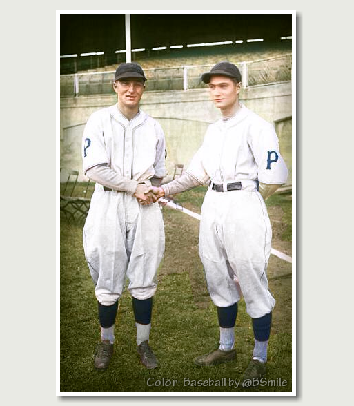 BSmile's tweet image. Pittsburgh #Pirates legends Paul “Big Poison” Waner &amp;amp; Lloyd “Little Poison” Waner! #MLB #Baseball #History #NationalSiblingsDay #LetsGoBucs