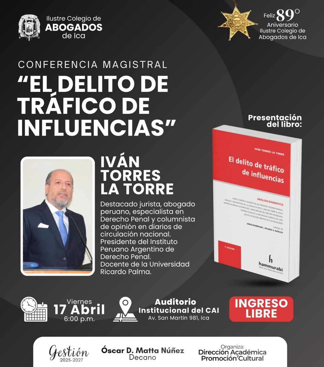 Instituto Peruano Argentino de Derecho Penal tweet media