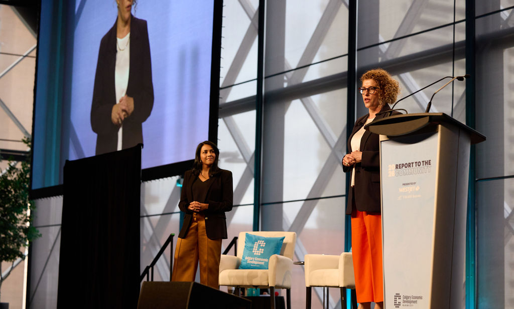calgaryeconomic's tweet photo. Report to the Community 2026, presented by WestJet and TELUS Business, made it clear Calgary is going all in on trade and diversification to compete globally. Read more from the @calgaryherald ➤ https://t.co/KjkjkJx13H
#BlueSkyCity #LimitlessTogether https://t.co/OI9UUoaHMu