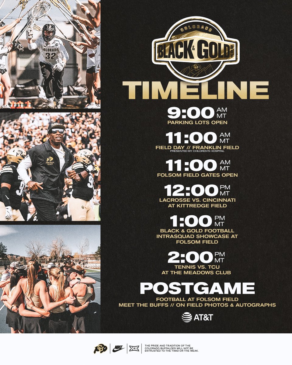 Saturday's AT&T Black & Gold Day plans!  #GoBuffs