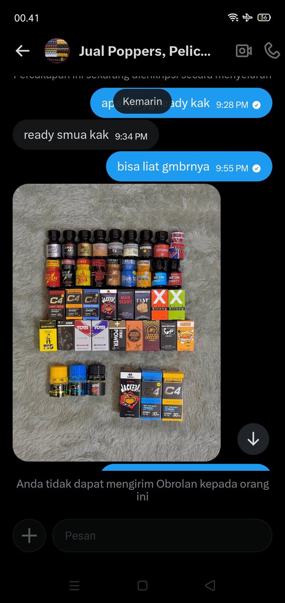 RanggaRhey's tweet photo. @poppersmksr jangan beli di akun ini @jualpoppersmks penipu ini sdh di tf malah saya diblokir https://t.co/wQxhVoJ57q