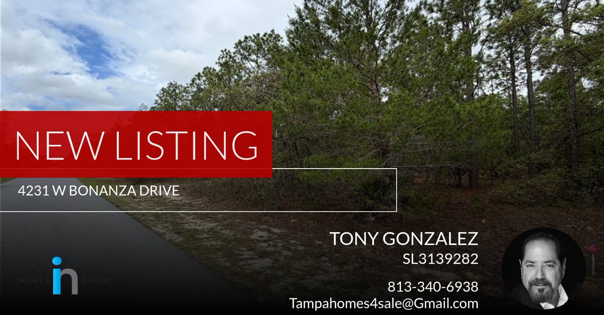 📍 New Listing 📍 Take a look at this fantastic new property that just hit the market located at 4231 W Bonanza Drive in Beverly Hills. Reach out here or at 813-340-6938 for more information

TONY GONZALEZ, MBA, REOS, CDPE
... homeforsale.at/4231_W_BONANZA…