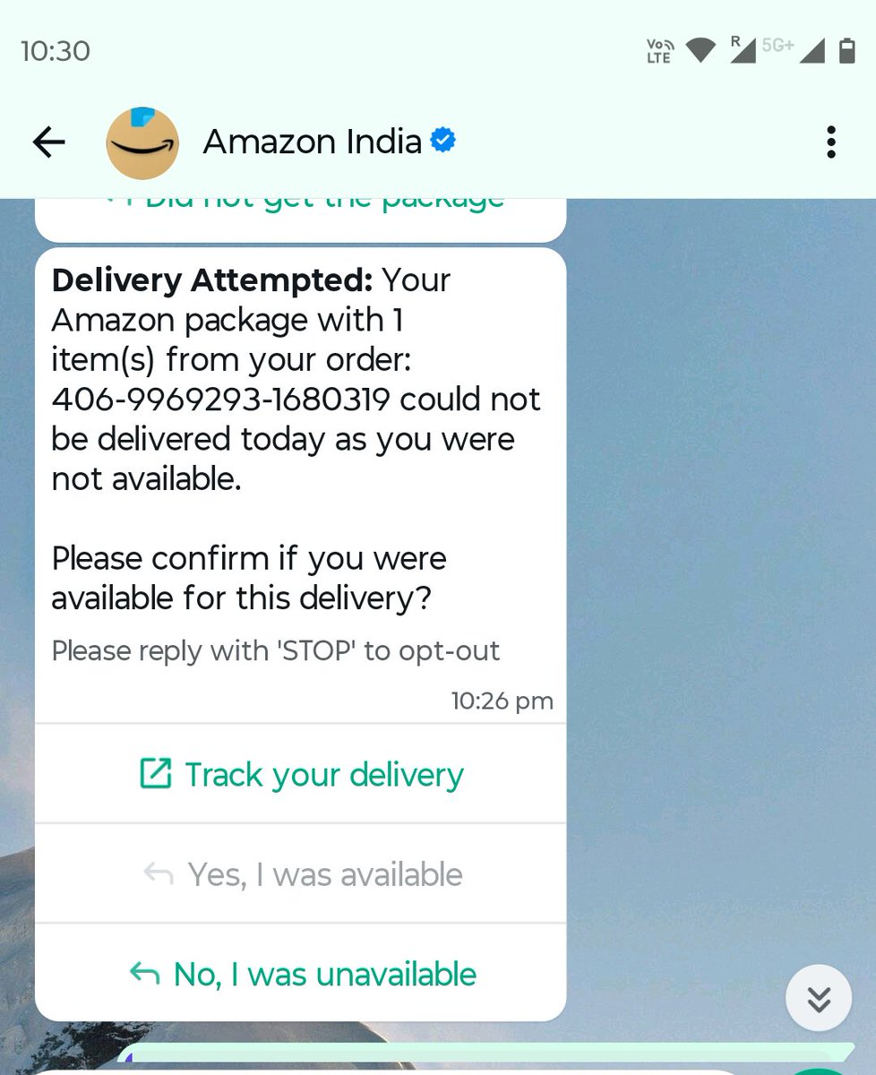 Rakul_chaudhary's tweet photo. @guest51731 @amazonIN @AmazonHelp Now, at 10:26 PM, I get this message claiming a "failed delivery attempt" because I was "not available." This is a blatant LIE and harassment! ๐ก๐
#AmazonIndia #ConsumerRights #CustomerServiceFail #FalseDelivery https://t.co/0bI8ffRTvu