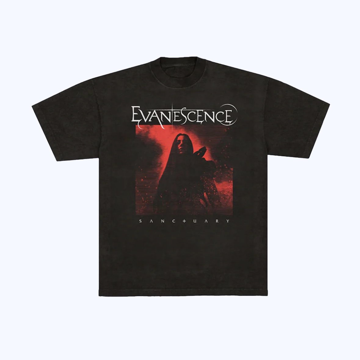 EvaWebsite's tweet image. SANCTUARY MERCH is now available on @evanescence merch store! 🐦‍⬛ plus, the Logo Earrings are also available again! #sanctuary