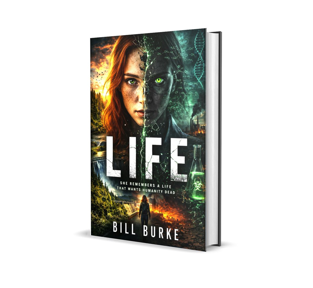 Cruelbooks72's tweet photo. After discussion and advice from my marketing assistant, I realised that the front cover of my book was too ambiguous in relation to the manuscript. This cover has now been decided on as a final concept for my new novel: LIFE https://t.co/RKSxwxHUsh