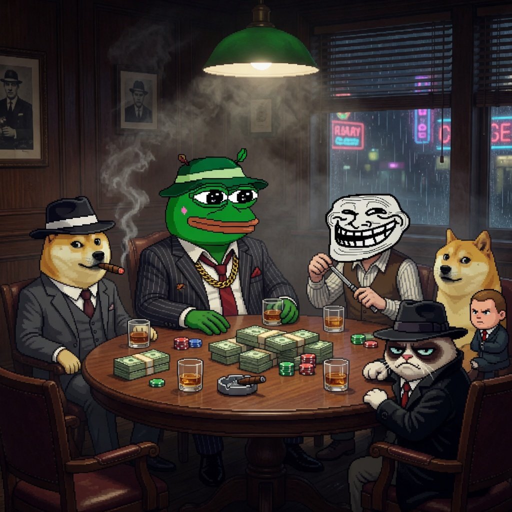 PixelPEPE_sol's tweet photo. ๐ธ $PXLPEPE sitting with the real ones Gangster council assembled.
No paper hands allowed in this circle ๐ฅ
Whoโs joining the family? ๐ค
#PXLPEPE https://t.co/774x0TEPTz