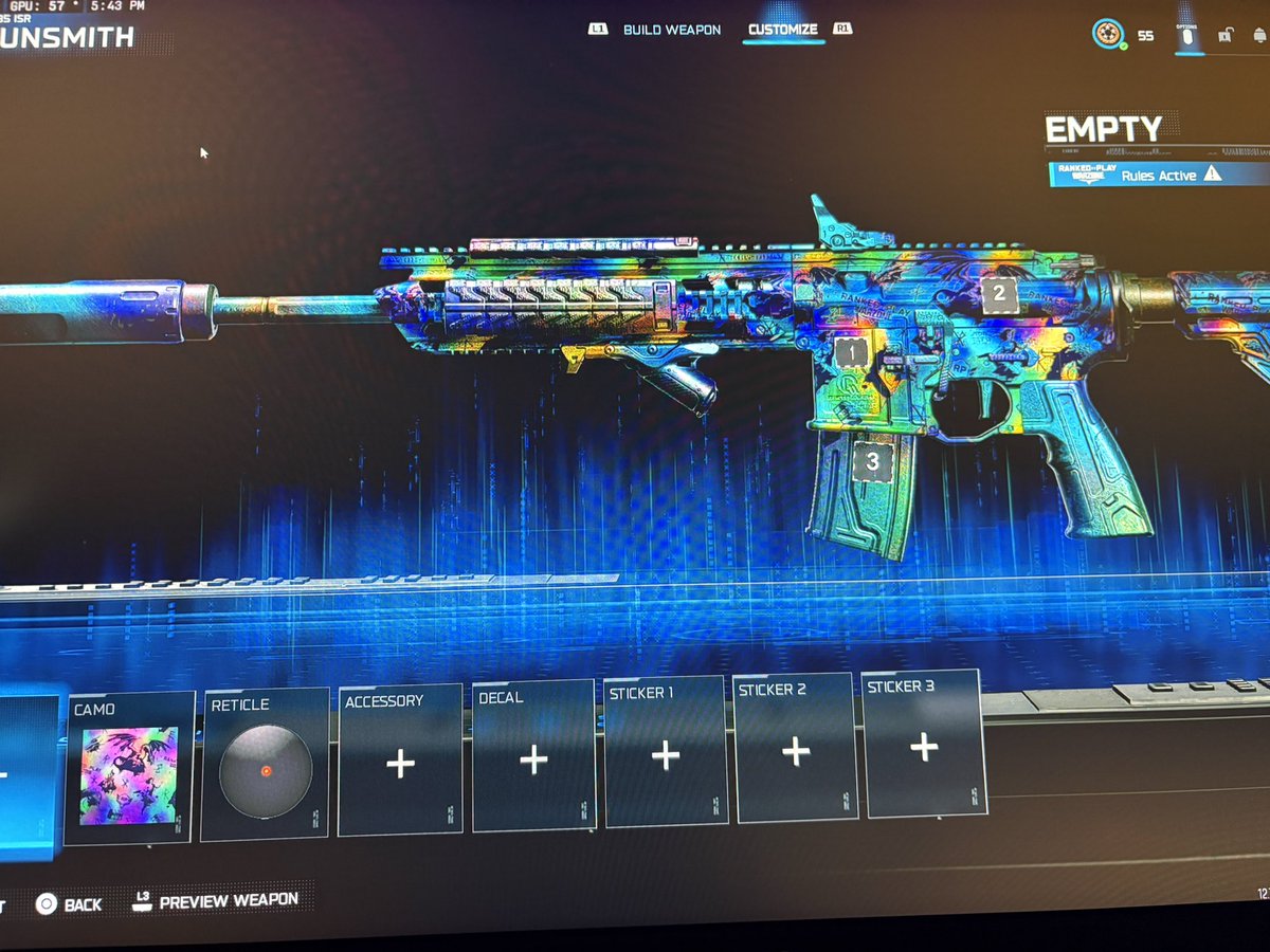 MJuggz's tweet photo. Bo7 S3 Resurgence Iridescent 
Level 55 ready for prestige 1 
Iridescent operator 
Iridescent camo 
Iridescent calling card 
FIRED UP EVENT CAMO 
Bo7 s2 Diamond Havens Hollow 
Never Shadow Banned 
Played on PC. 
2 Name change Tokens available

BIN $100 https://t.co/PHMTCVgO0x