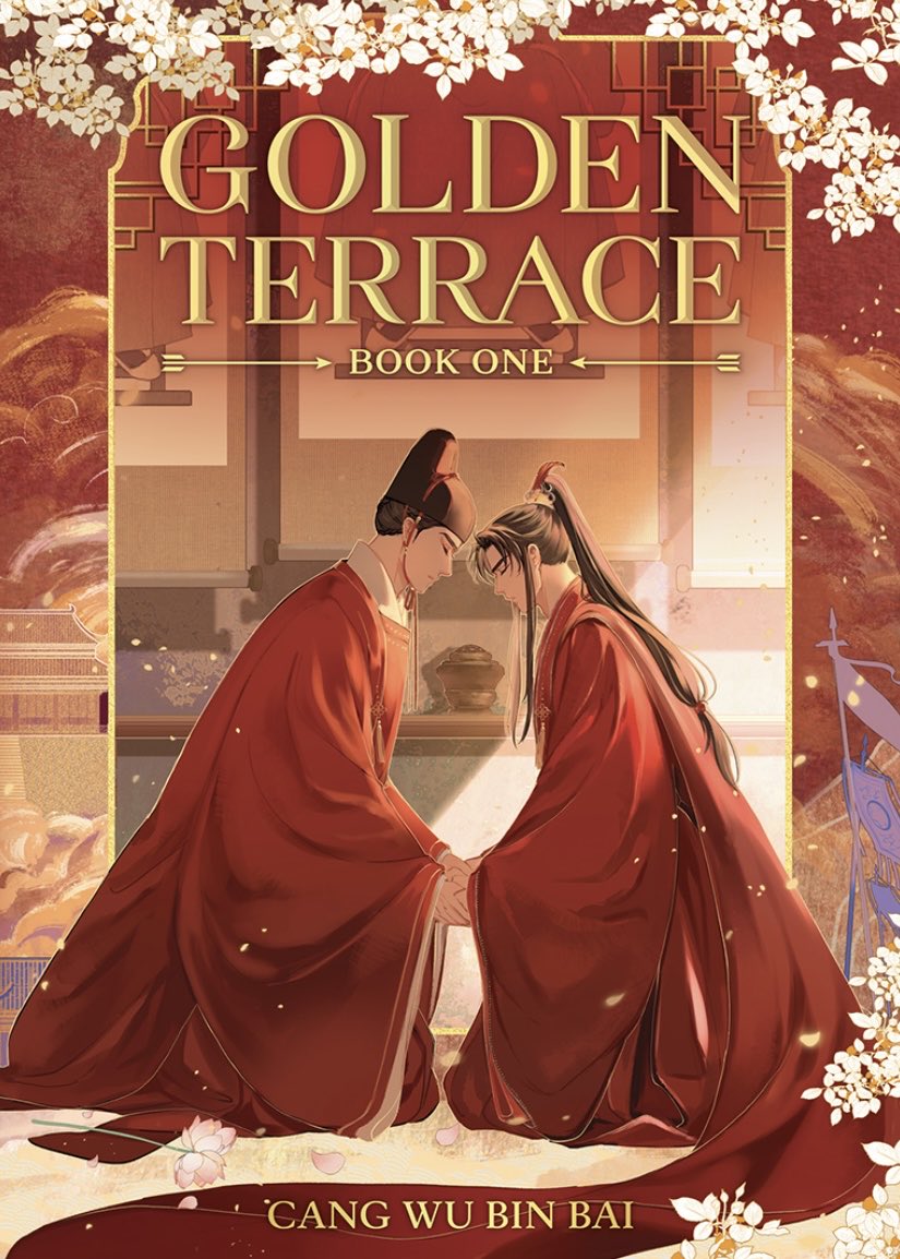 ceanslibei's tweet photo. the golden terrace covers are so pretty i’m happy it got relicensed so many more people can get the chance to read this gem https://t.co/BEl4lbdbpI
