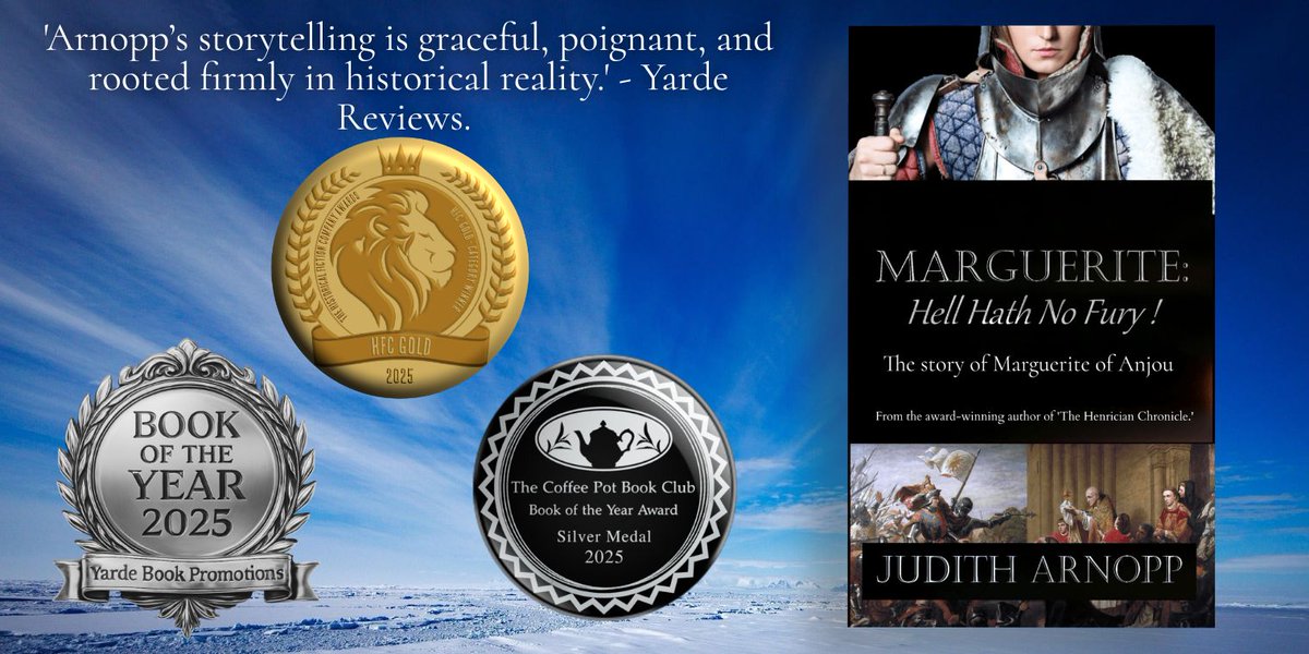 JudithArnopp's tweet image. 'Written with the sensitivity and narrative elegance one might expect from a storyteller of Arnopp’s calibre, this novel offers a portrait of Marguerite of Anjou that is both vivid and compelling, steeped in atmosphere yet driven by character.' #Review

mybook.to/mhhnf