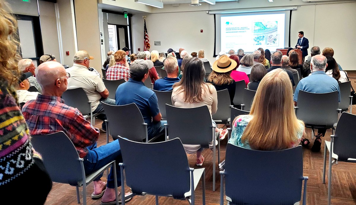 joy_maxson's tweet photo. Thank you to the community of Ramona for showing up and asking Caltrans important questions on the future of the SR 67 and Mussey Grade intersection. Safety is the primary consideration both for wildfire evacuation and daily travel. #maxsonforsupervisor2028 https://t.co/WPBaH1Xim6