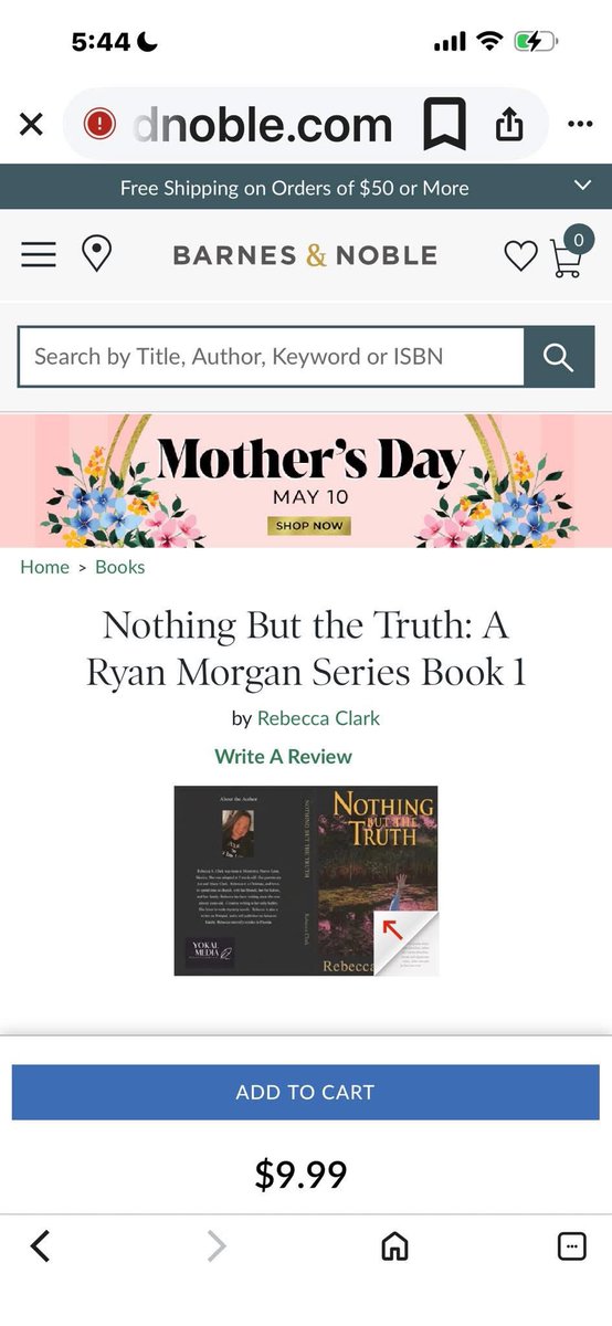 authorrcclark's tweet image. #WritingCommunity #booktok 
It’s a dream come true! My first ever published book Nothing But the Truth: A Ryan Morgan Series Book 1, is now live at Barnes &amp;amp; Noble as an ebook!!
