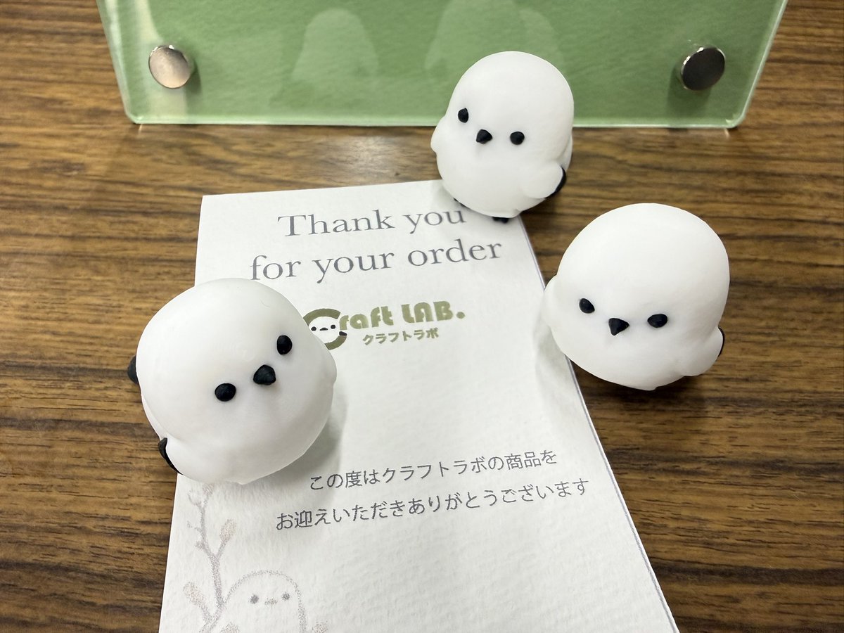 tunfuction's tweet photo. みつめちゃん、みあげちゃん、かしげちゃん！！
なめらかなお腹の曲線がかわいい〜🤍

@Craftlab_ 

かわいいセット、無事に届きました！
ありがとうございました😆 https://t.co/7kOGJ2zCIL