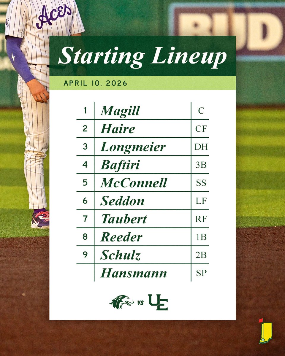 UEAthleticsBASE's tweet image. Fore please, tonight's lineup is in!

⚾️#ForTheAces x #GUAC🥑