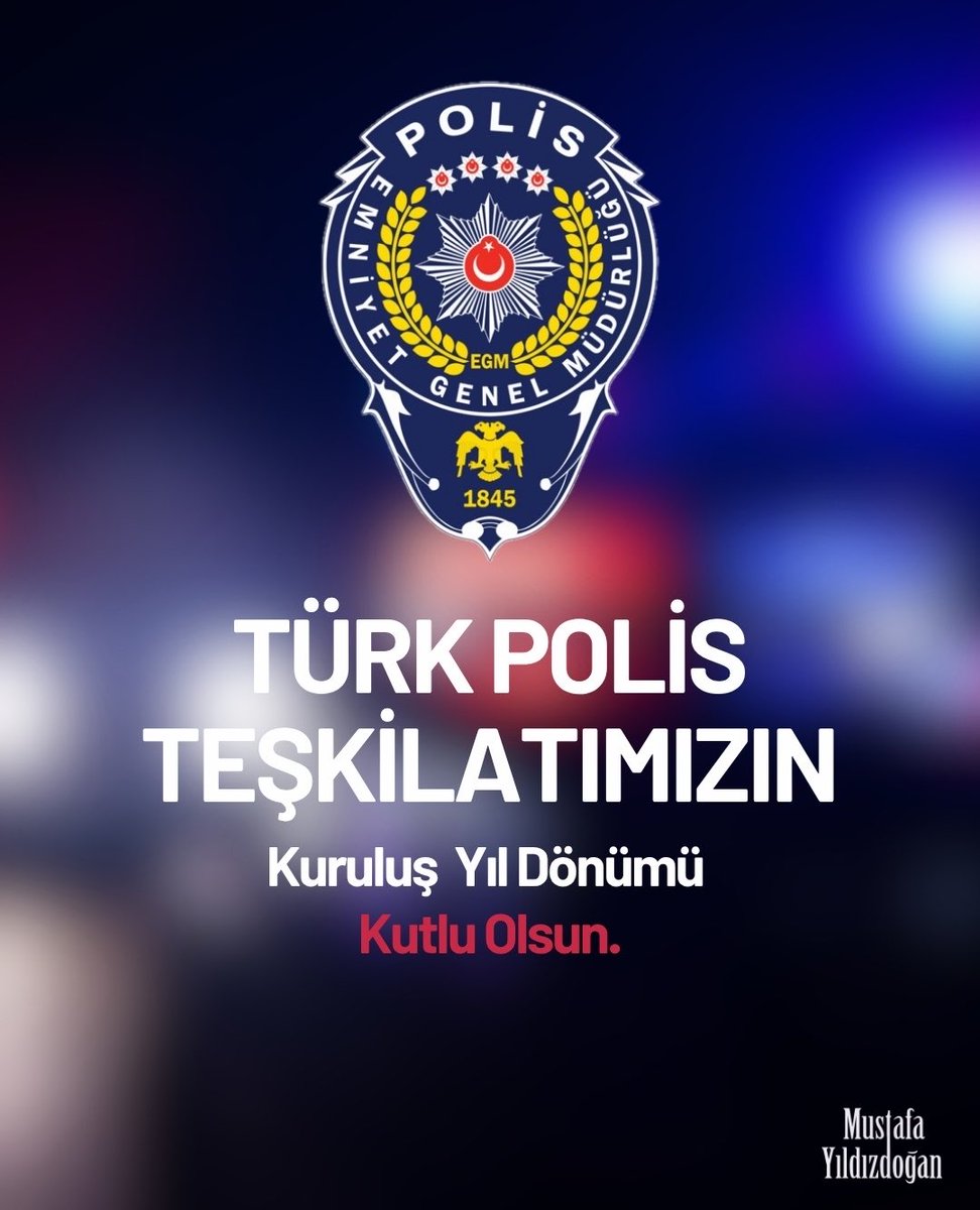 Yüce Türk milletinin gözbebekleri, Türk Polis Teşkilatı’nın 181. kuruluş yılı kutlu olsun.

Allah ayağınıza taş, gözünüze yaş değdirmesin.

#TürkPolisTeşkilatı181Yaşında 🇹🇷