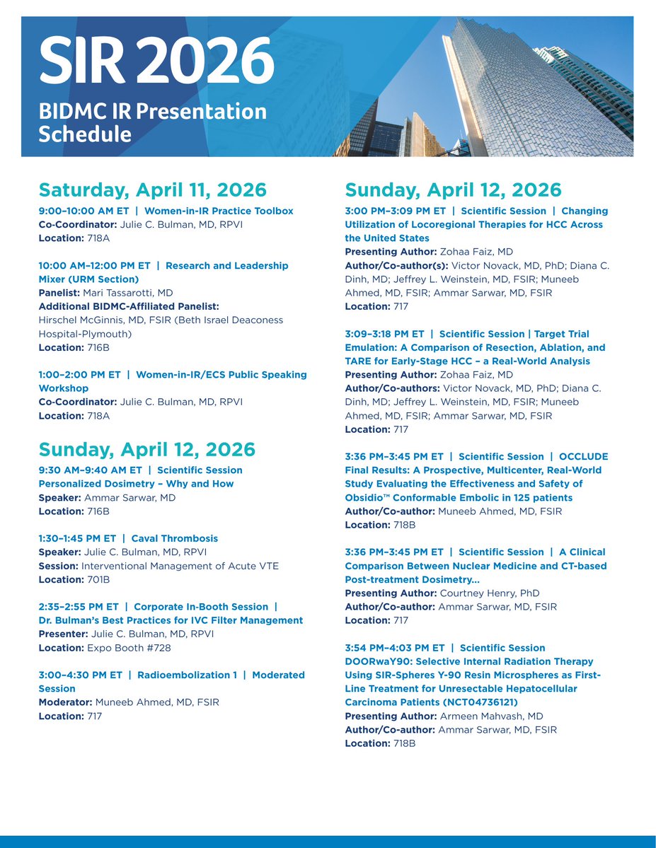 BIDMC Vascular & Interventional Radiology tweet media