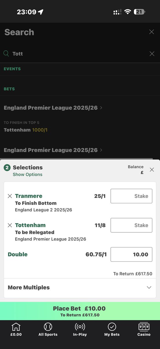 I don’t gamble, I invest 

#trfc #spurs