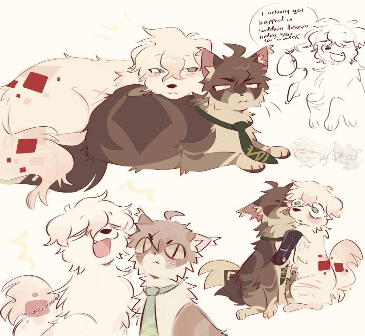 Stariiberry's tweet image. ive been doodling my komahina critters a lot lately help