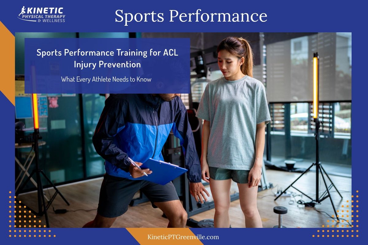 KPTGreenville's tweet image. Sports Performance Training for ACL Injury Prevention helps athletes build strength, improve stability, and reduce injury risk. Train smarter with Kinetic Physical Therapy and Wellness. #ACLPrevention #SportsPerformance #AthleteTraining #GreenvilleNC - kineticptgreenville.com/sports-perform…