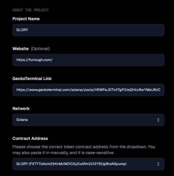 GLORY on SOLANA tweet media