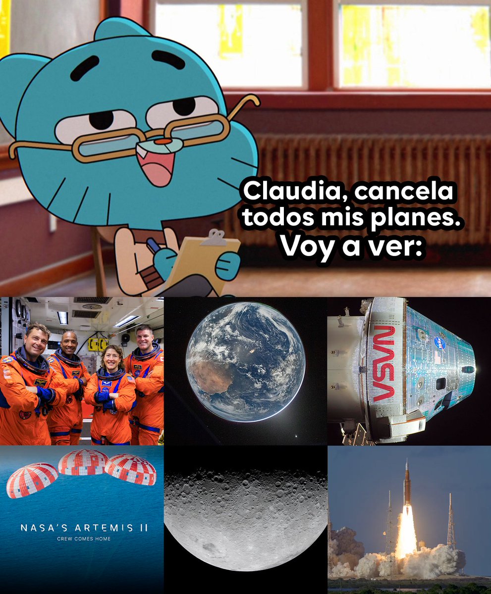¡Hoy vuelvennnn! No existo para nadie. 🚀😭

#ArtemisII