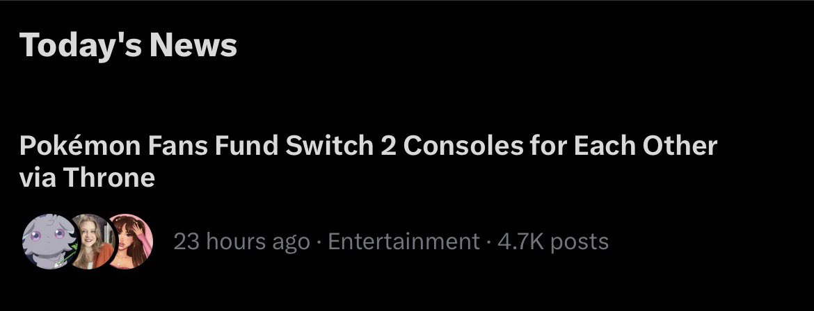 we still out here making headlines ✨

they said we’d stop but three more switch’s funded today by this community and we haven’t even hit donny’s stream yet.