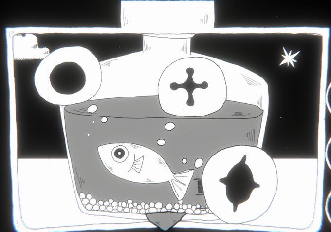 『瓶の中のサカナのために』/makina✴︎games tweet media